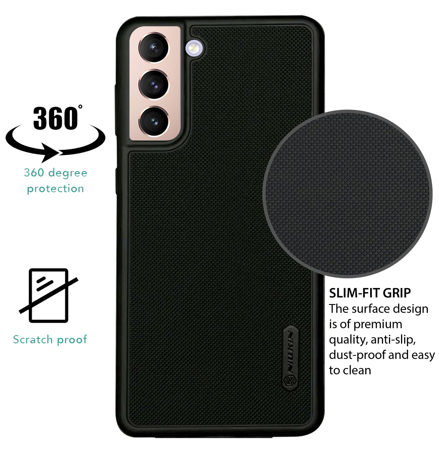 NIUKIN Super Frosted Dotted Case for Samsung S21 Plus