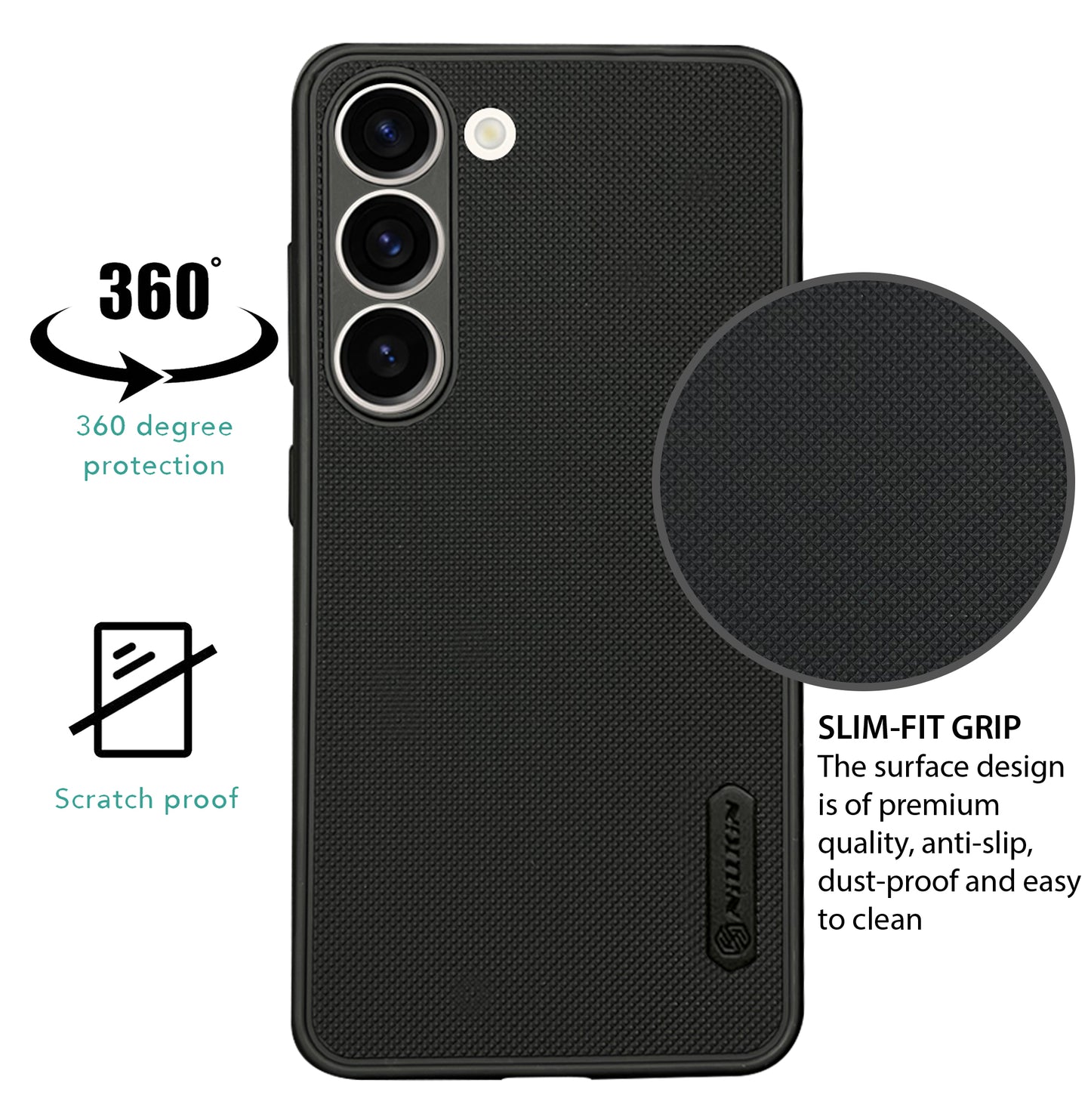 NIUKIN Super Frosted Dotted Case for Samsung S23