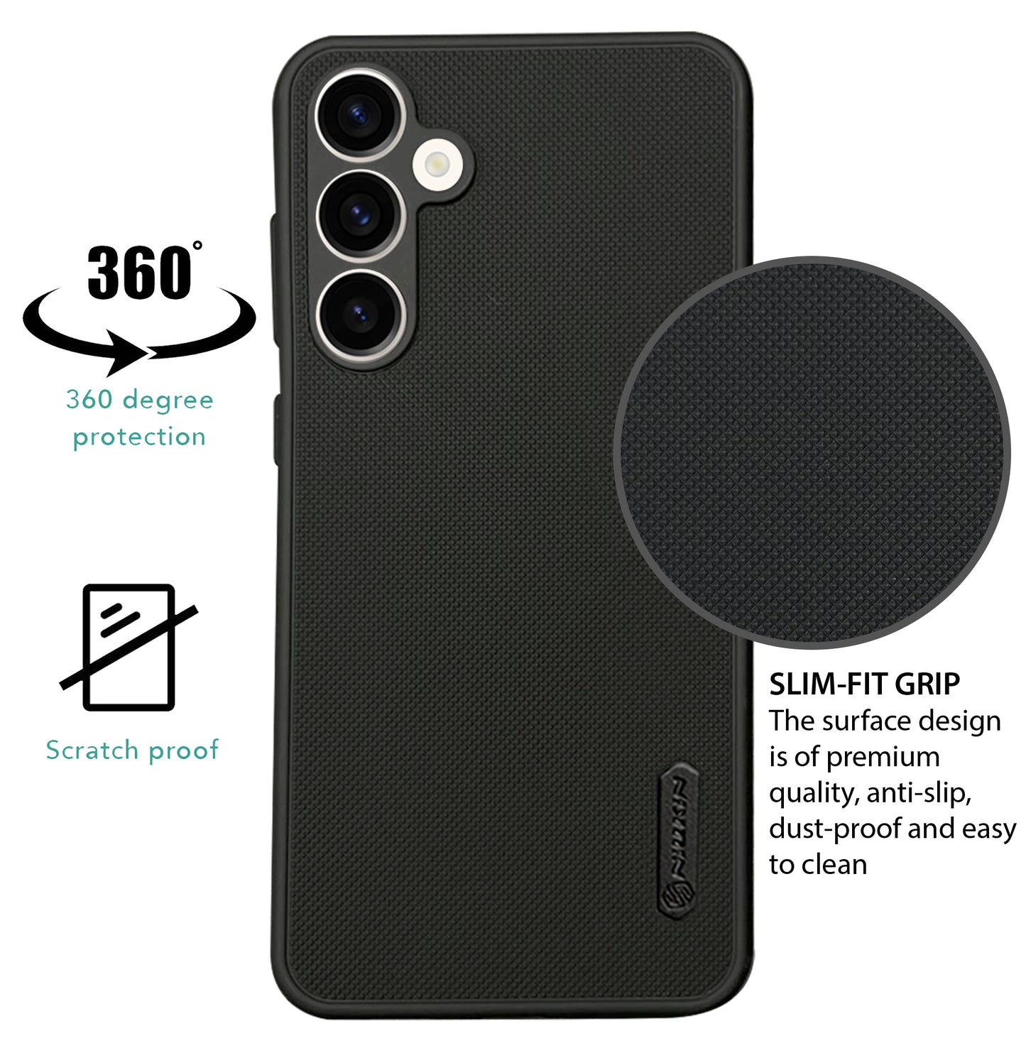 NIUKIN Super Frosted Dotted Case for Samsung S23 FE