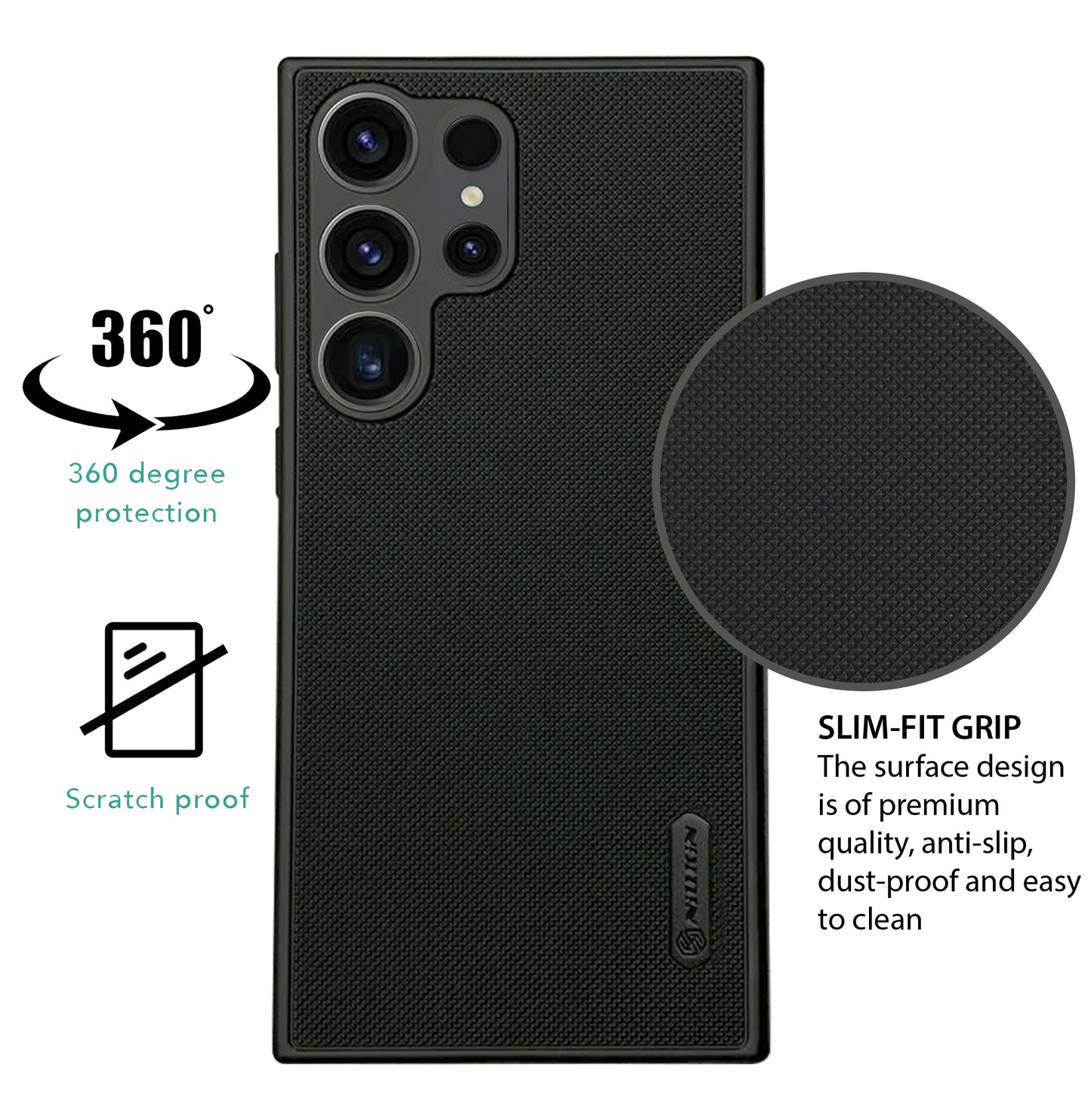 NIUKIN Super Frosted Dotted Case for Samsung S23 Ultra