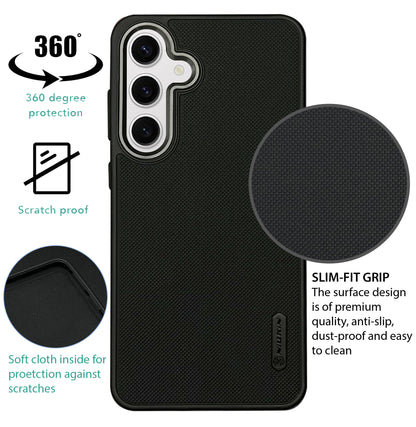 NIUKIN Super Frosted Dotted Case with Camera Ring for Samsung S24 FE