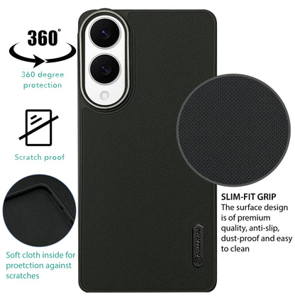 NIUKIN Super Frosted Dotted Case with Camera Ring for Samsung S25 Edge