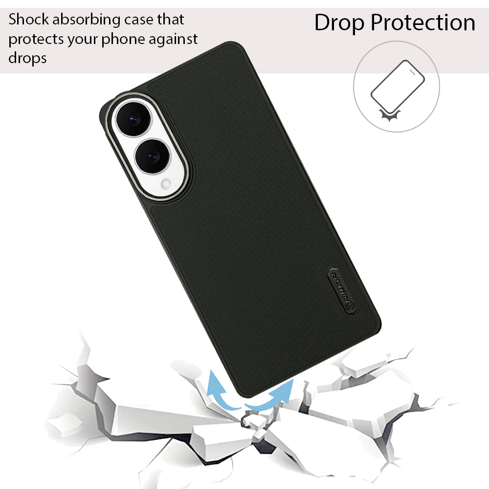 NIUKIN Super Frosted Dotted Case with Camera Ring for Samsung S25 Edge