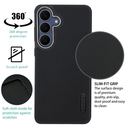 NIUKIN Super Frosted Dotted Case with Camera Ring for Samsung S25 FE