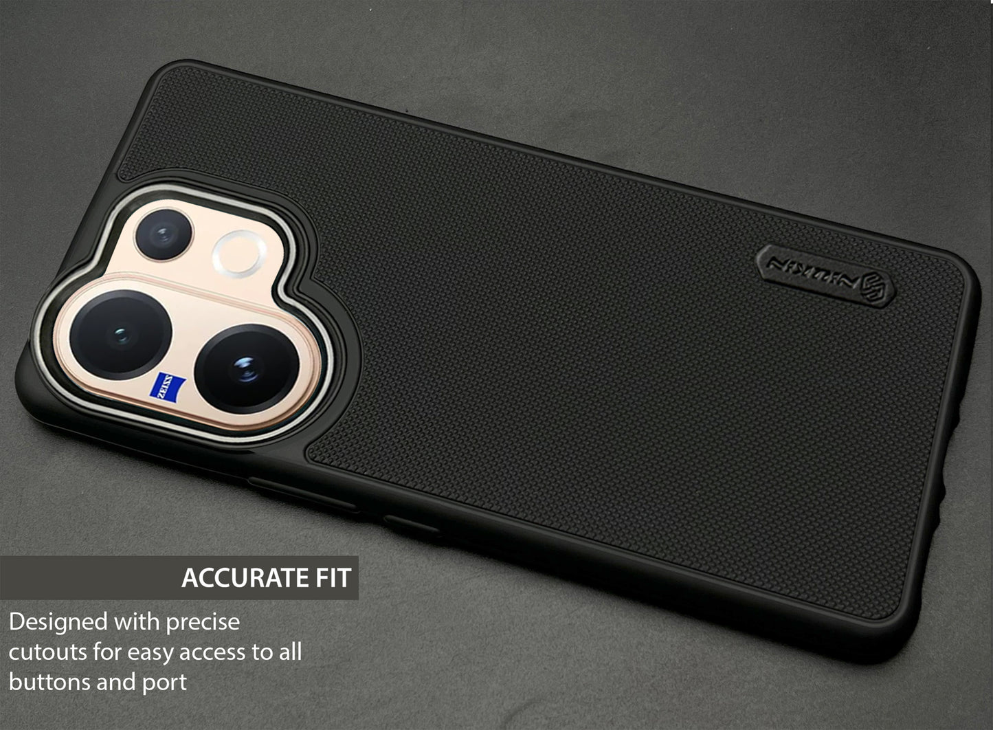 NIUKIN Super Frosted Dotted Case with Camera Ring for Vivo V60