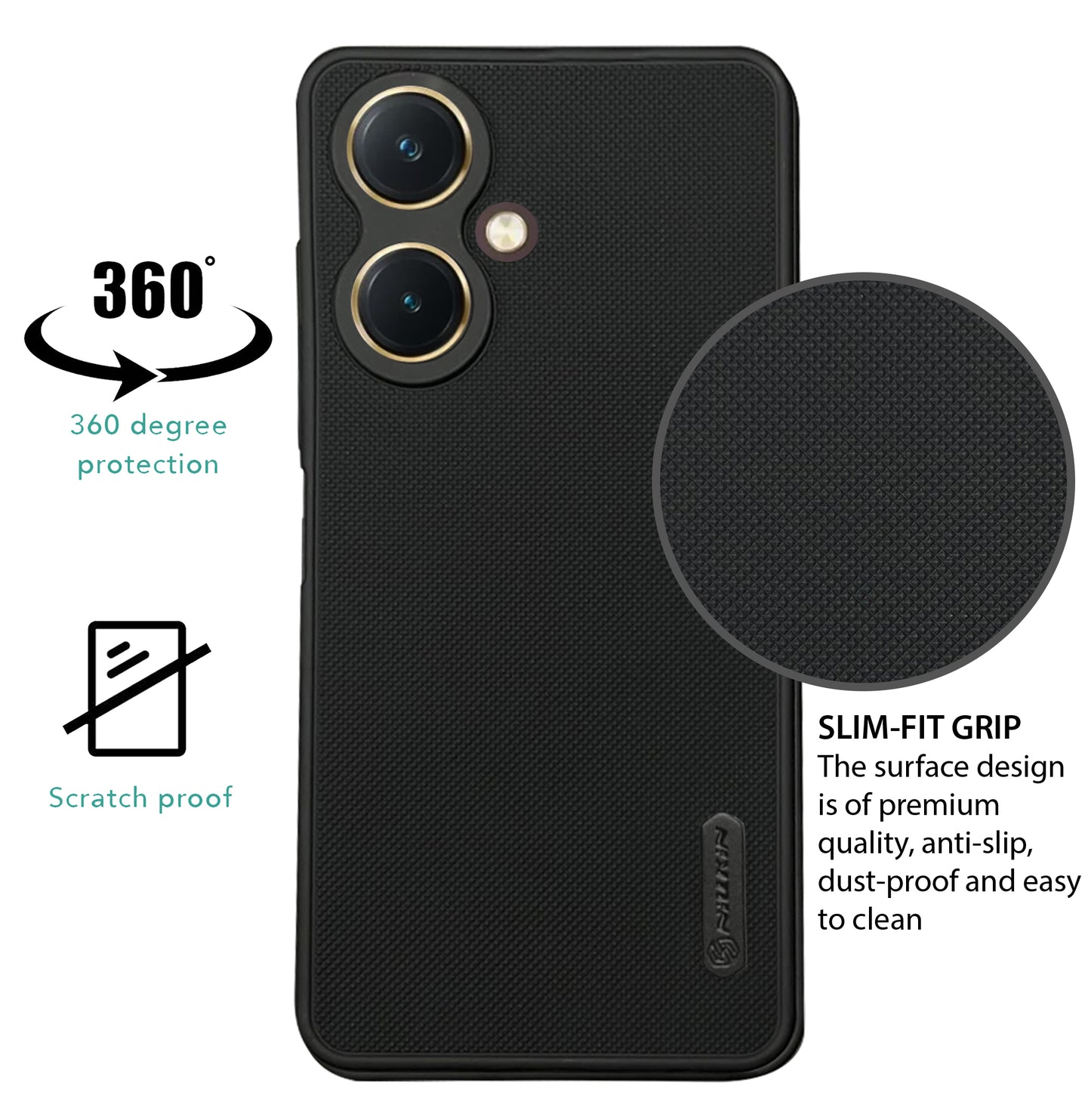 NIUKIN Super Frosted Dotted Case for Vivo Y27