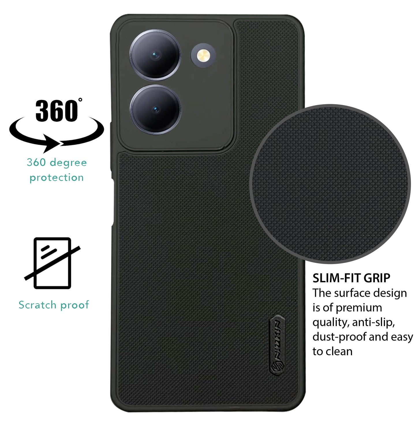 NIUKIN Super Frosted Dotted Case for Vivo Y36