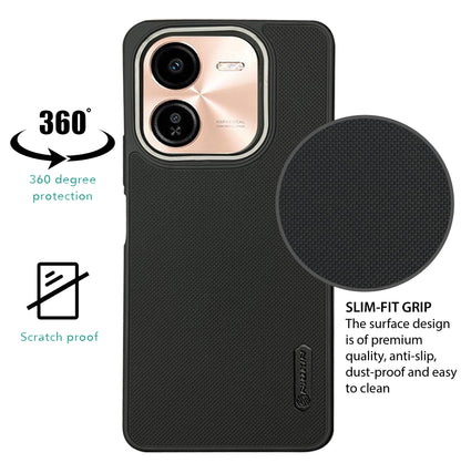NIUKIN Super Frosted Dotted Case with Camera Ring for Vivo Y37 Pro