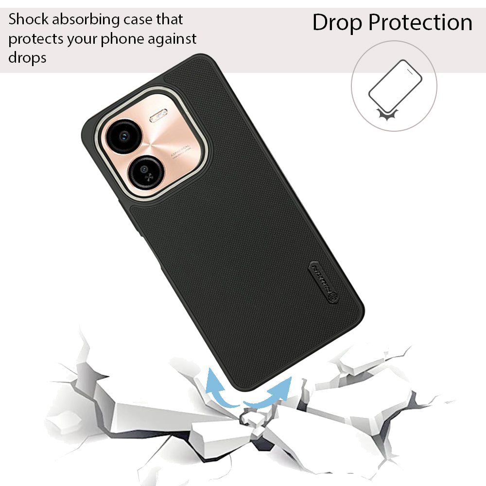 NIUKIN Super Frosted Dotted Case with Camera Ring for Vivo Y37 Pro
