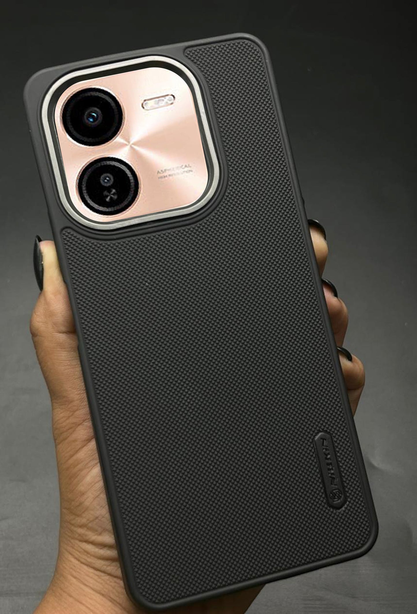 NIUKIN Super Frosted Dotted Case with Camera Ring for Vivo Y37 Pro