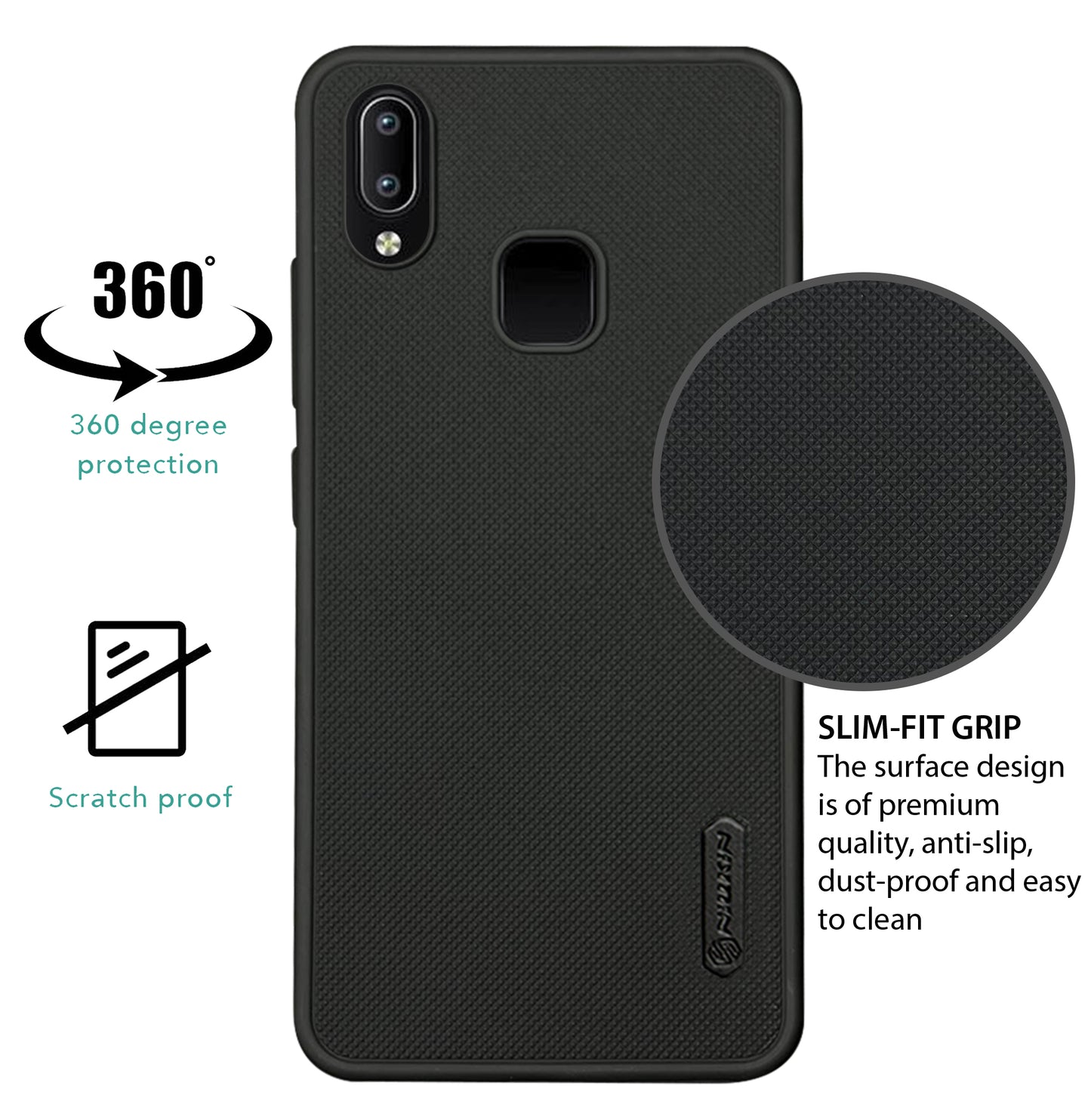 NIUKIN Super Frosted Dotted Case for Vivo Y91